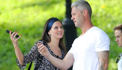 Lana del Rey y Sean Larkin, en Nueva York en septiembre.