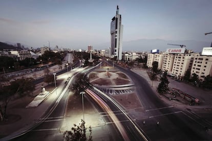 Vista aérea de la Plaza Italia, en una imagen de archivo.