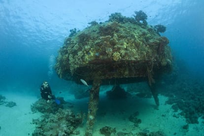 Estación submarina ‘Conshelf II’, en el arrecife de Shab Rumi (Sudán).