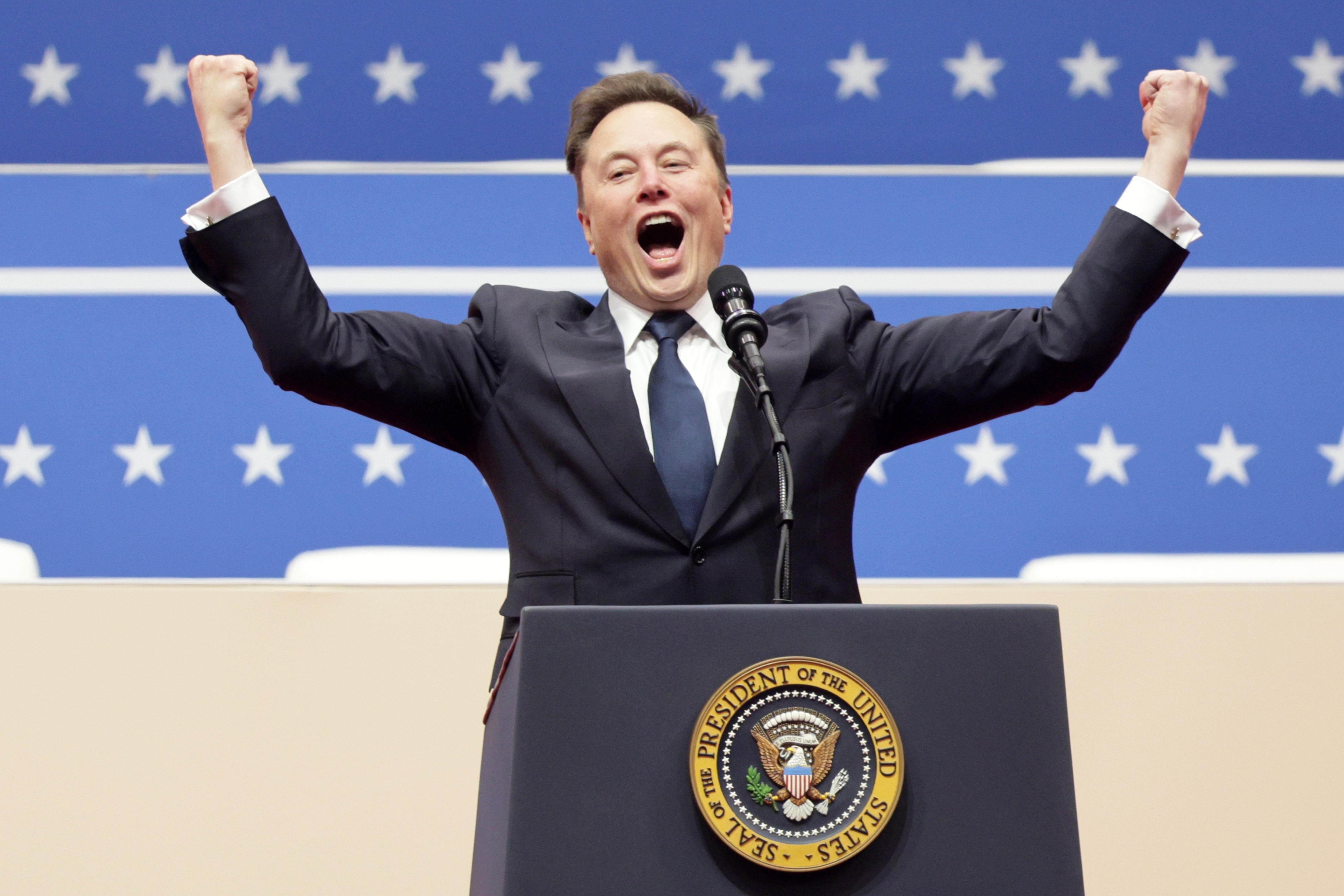 El consejero delegado de Tesla, Elon Musk, en la investidura de Trump, el pasado septiembre.
