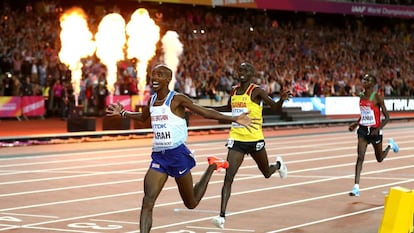 Mo Farah se proclama campe&oacute;n mundial de 10.000m.