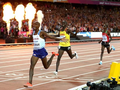 Mo Farah se proclama campe&oacute;n mundial de 10.000m.