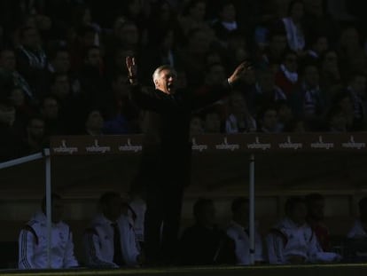 Ancelotti, durante el encuentro contra el Córdoba.