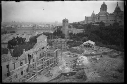 Vista general del Poble Espanyol, 1928.