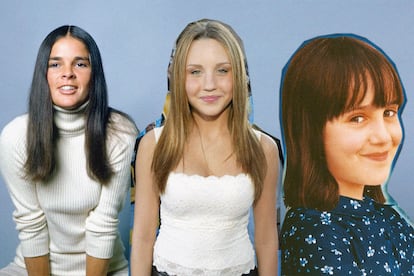 Las actrices Ali MacGraw, Amanda Bynes y Mara Wilson.