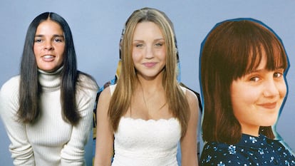 Las actrices Ali MacGraw, Amanda Bynes y Mara Wilson.