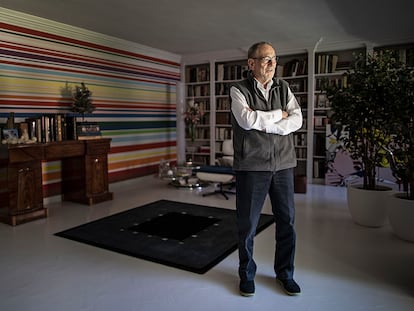 Javier Solana, ayer en su casa en Madrid.