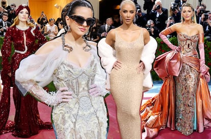 Jessica Chastain, Rosalía, Kim Kardashian y Blake Lively en la Met Gala 2022.