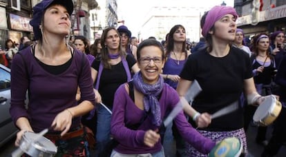 Manifestaci&oacute;n del D&iacute;a de la Mujer en Madrid en 2009.