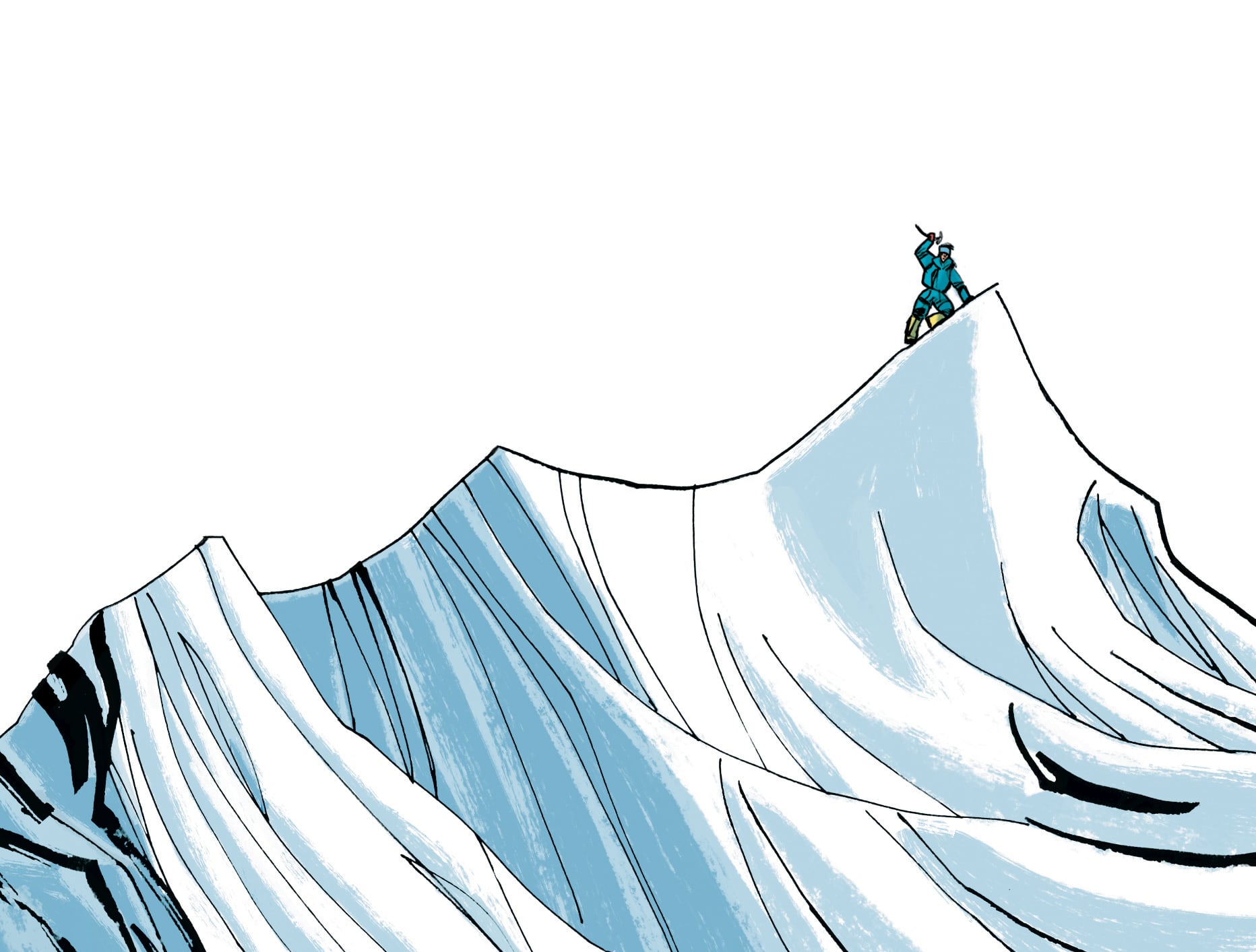 Edurne conquista una cima en su cómic.