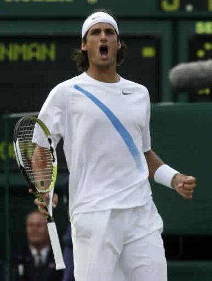 El toledano en su partido contra Tim Henman