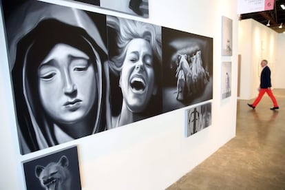 Uma das obras expostas na Feira Internacional de Arte de Bogotá (ARTBO).