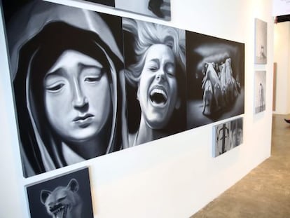 Uma das obras expostas na Feira Internacional de Arte de Bogotá (ARTBO).