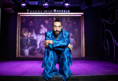 El bailaor Eduardo Guerrero en el tablao flamenco del Corral de la Morería.