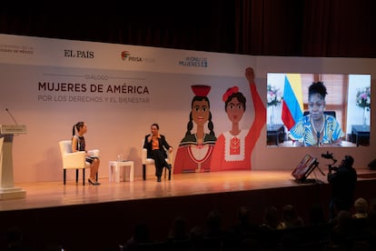 Claudia Sheinbaum y Francia Márquez reivindican los derechos de las mujeres en América