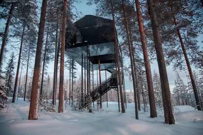 The 7th Room, diseñada por el estudio Snøhetta para el Treehotel en Harads (Suecia).