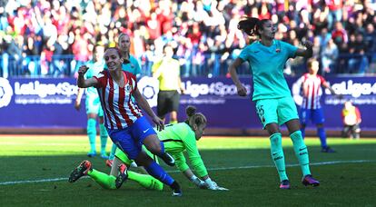 Marta Corredera marcó el primer gol del Atlético en el partido.