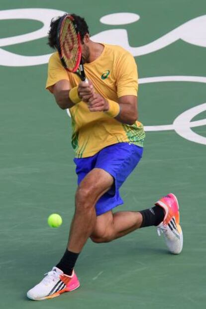 Bellucci, durante el partido.