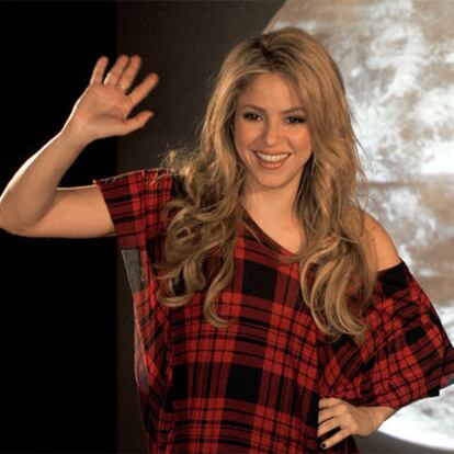 Shakira, ayer en un hotel de Madrid.