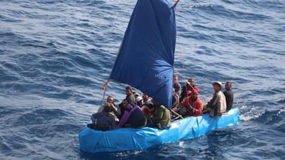 Balseros cubanos en el Estrecho de Florida