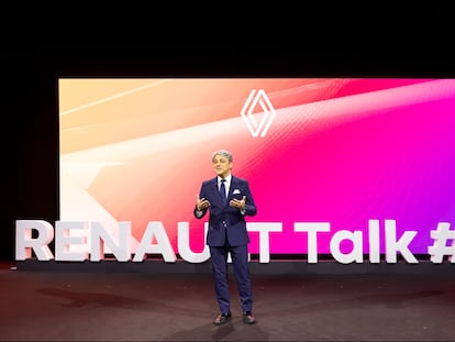 Luca de Meo, consejero delegado del grupo Renault, en un acto de este jueves.