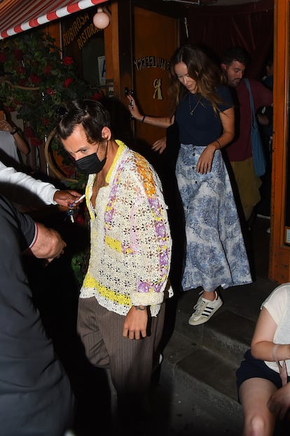 Harry Styles y Olivia Wilde salían el 18 de agosto del restaurante Rubirosa, en Nueva York.