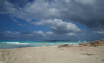 La playa de Migjorn el verano pasado.