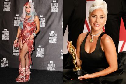 Lady Gaga. Pocos creían en Lady Gaga como actriz, tras su atrevida carrera en la música, pero su papel en Ha nacido una estrella sirvió para que nadie le pudiera rechistara. Su trabajo en el filme le valió sendas nominaciones al Oscar y al Globo de Oro y un galardón de la Academia por la canción principal de la película.