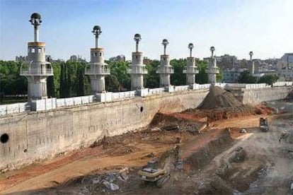 Obras del AVE en la estación de Sants de Barcelona.