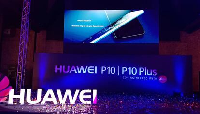 Un momento de la presentación del Huawei P10 en Madrid.
