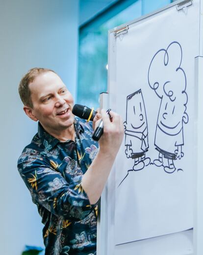 Dav Pilkey, en una imagen promocional facilitada por la editorial SM.