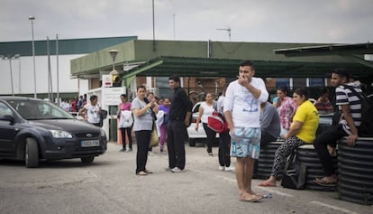 Un grupo de trabajadores a la salida de Le Porc Gourmet, en una protesta de 2016.