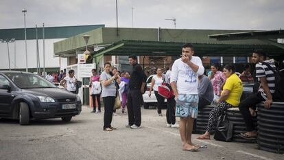 Un grup de treballadors a la sortida de Le Porc Gourmet, en una protesta del 2016.