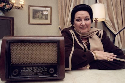 Monserrat Caballé, durant una entrevista a Madrid el 2002.