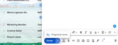 Programar envío correo Gmail