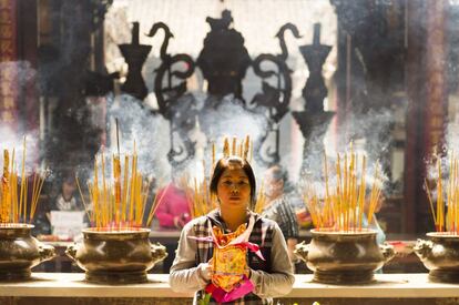 La pagoda de Thien Hau en Ho Chi Minh City (Vietnam).