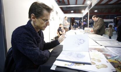 Frederic Niffle, editor de la revista Spirou, en Expocomic.