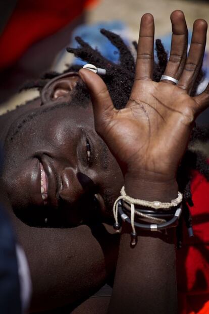 Retrato de uno de los inmigrantes que ha conseguido llegar a Tarifa.