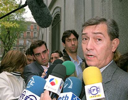 Pedro Liñán, abogado de la Asociación Víctimas del Terrorismo, a la salida del Supremo.