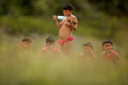 Povo Yanomami na região de Surucucu, município de Alto Alegre, em Roraima.