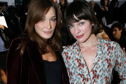 Carla Bruni y Milla Jovovich han mostrado su aliento público a las "supervivientes" de Marie.
