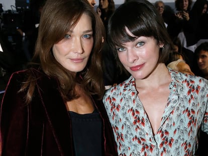 Carla Bruni y Milla Jovovich han mostrado su aliento público a las "supervivientes" de Marie.