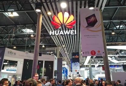 Pabellón principal de Huawei en el MWC19 de Barcelona,