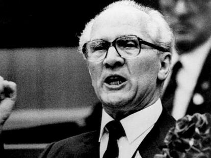 El presidente de la RDA Erich Honecker, en 1986.