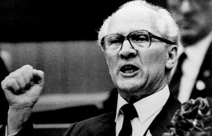 El presidente de la RDA Erich Honecker, en 1986.