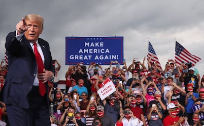 El presidente Trump, en un acto en Carolina del Norte.