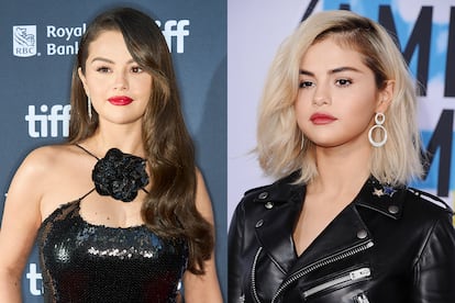 Selena Gomez. Hace tiempo que la actriz y productora de 'Solo asesinatos en el edificio' regresó a la melena morena con la que se hizo famosa con apenas 10 años. Pero también ella atravesó su fase rubia: en 2017 sorprendía a todos con un tinte rubio que mantenía las raíces en su color natural. No debió convencerle el resultado, pues pocas semanas después volvió a su color original.