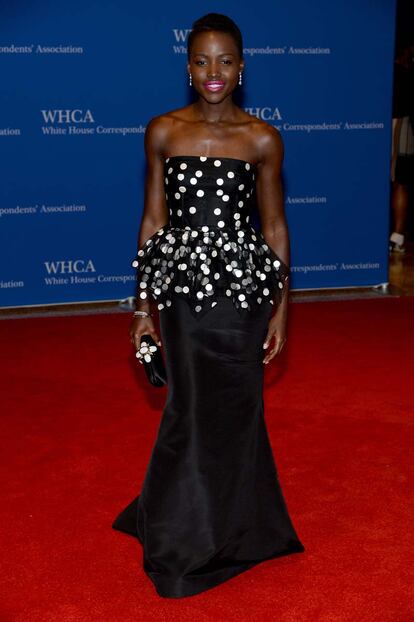 Lupita Nyong'o en la cena anual de corresponsales de la Casa Blanca.