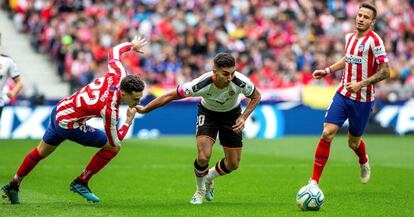 Hermoso, Ferran Torres y Saúl.