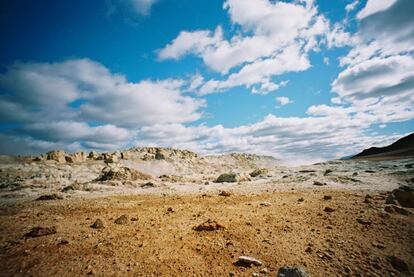 Un paisaje lunar de Islandia.